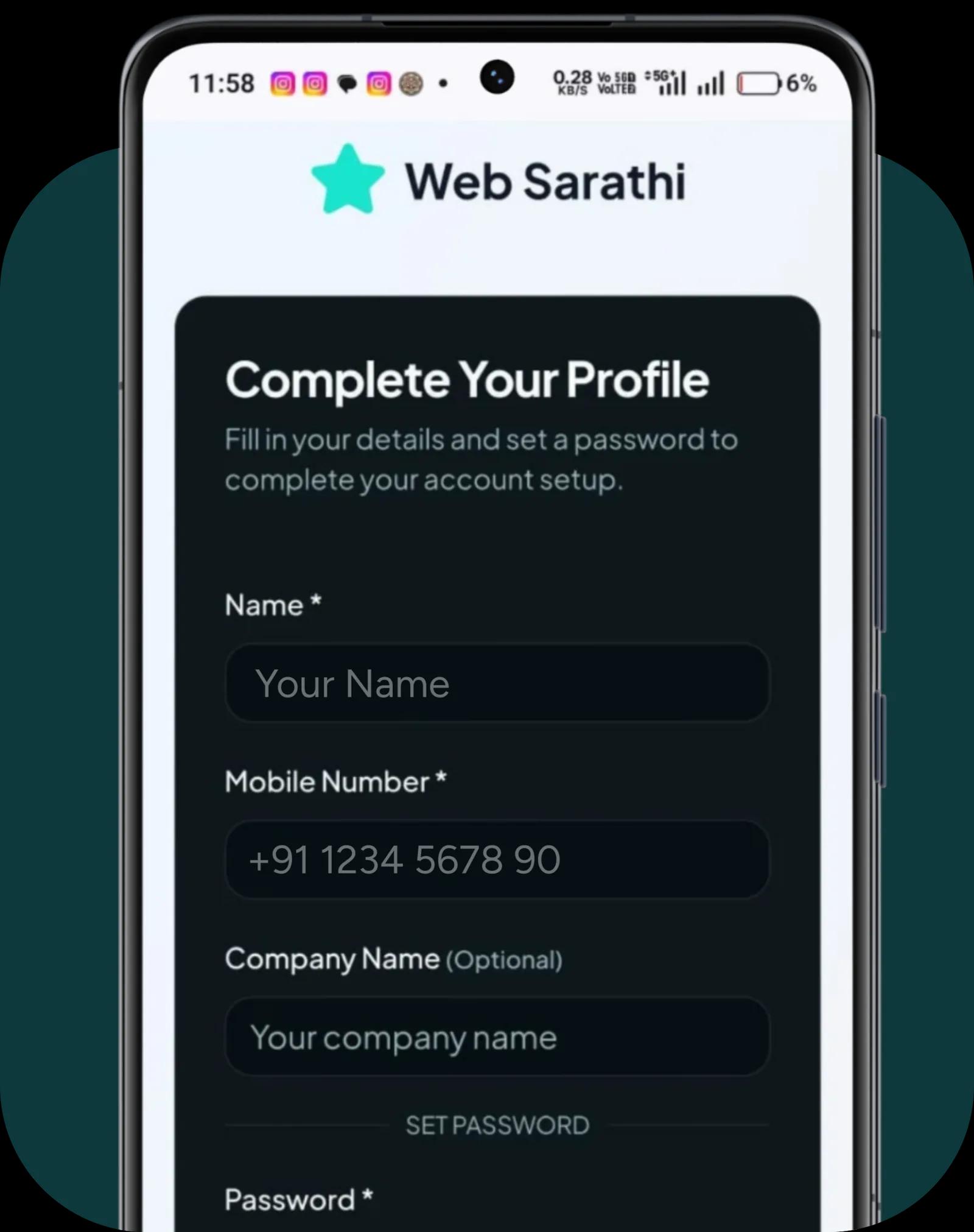 Step 04: Complete your profile